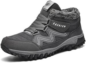 Зимние мужские ботинки Qacksv, водонепроницаемые, утепленные мехом, противоскользящие, рабочие, с низким голенищем, повседневные, легкие, для походов и активного отдыха на улице, серый