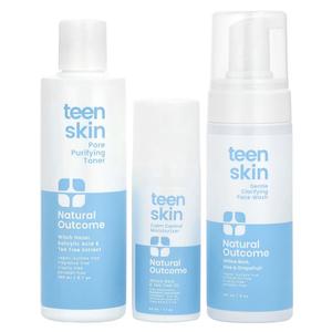 Teen Skin, Набор для лица на каждый день, набор из 3 предметов Natural Outcome