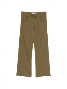 Полосатые брюки с завязкой и поясом "бумажный пакет" Iris Darkpark, зеленый