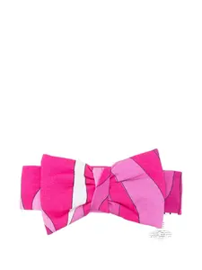 Повязка на голову с бантом и рисунком Pucci Junior, розовый