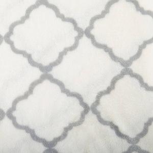 Комплект бархатного плюшевого теплого и уютного роскошного флисового простыня с принтом Madelinen, цвет White Gray