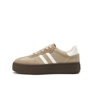 BOERDIQI Немецкие армейские кеды легкие противоскользящие лоу-топ скейтбордские женские молочный чай, цвет Milk Tea