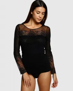 Женская майка Janira с тюлем и кружевом, черный