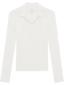 Рубашка поло в рубчик Courrèges, белый