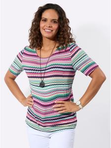 Рубашка с короткими рукавами в цвете фуксии, сине-зеленого цвета WITT WEIDEN