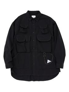 Рубашка из хлопковой смеси And Wander, черный