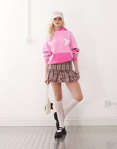 Мини-юбка COLLUSION в розовую клетку