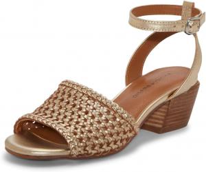 Женские босоножки на каблуке с ремешком на щиколотке Lucky Brand Modessa, Gold Platino