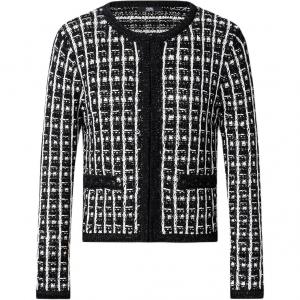 KARL LAGERFELD Вязаный свитер женский черно-белый KARL LAGERFELD / Karl Lagerfeld Jeans