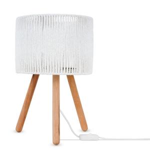 Настольная лампа Paco Home Pita Tl, дерево - белое