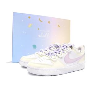 Низкие противоскользящие кроссовки Court Borough для скейтбординга для детей и подростков Nike, желтый/фиолетовый