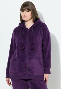 Худи Ulla Popken ZIP FRONT STRETCH , Aubergine/Purple