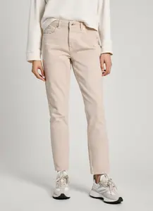 Джинсы Pepe Jeans с завышенной талией "TAPERED JEANS HW", бежевый