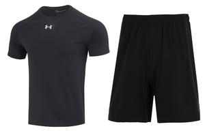 Повседневный спортивный костюм мужской черный Under Armour, комплект (черный)