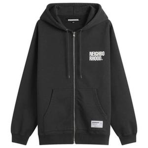 Классическая толстовка на молнии с логотипом Neighborhood, черный