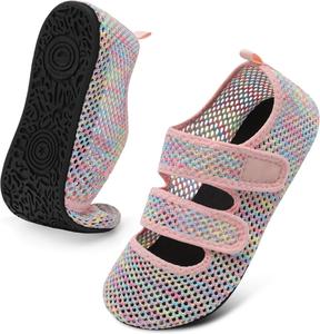 Обувь для воды Barerun для женщин и мужчин, широкая, пляжная, плавательная, аквааэробика, быстросохнущие, для бассейна, реки, моря, сандалии, нескользящие, розовый