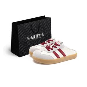 SAFIYA Женские противоскользящие тапочки с защитным носком - бежевый/красный, цвет Beige/Red