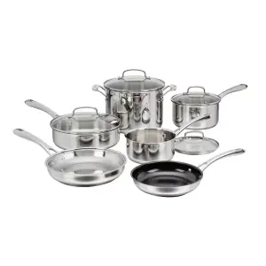 Cuisinart Cuisinart 10 предметов Классический набор посуды из нержавеющей стали