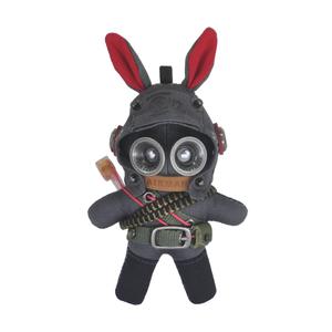 Военная коллекция кроликов плюшевый кулон высота 10см ZHENGQIJINGLING, серый