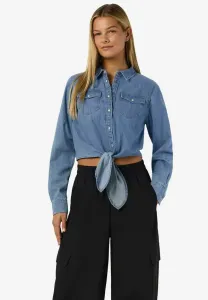 Блузка nmhelsa на пуговицах Noisy May, Light Blue Denim