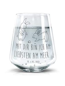 Стакан для питья в форме кроличьего панциря с надписью на прозрачном фоне Mr. & Mrs. Panda