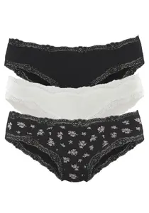 Трусики Vivance Brasil (3 шт.) из эластичного хлопка, белый