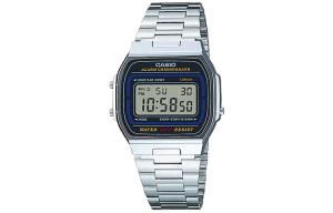 Унисекс молодежные серебряные часы A164WA-1 CASIO