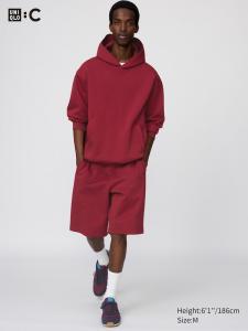 Широкие шорты из футера Uniqlo, 17 red