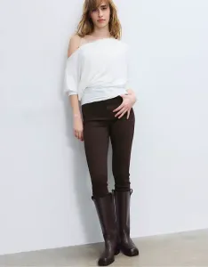 Коричневые туфли с завышенной талией Stradivarius