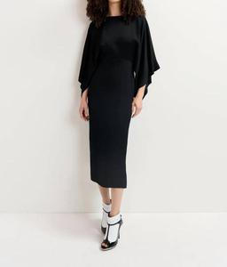 Gorpio платье миди с рукавами-кимоно в черном цвете ESSENTIEL ANTWERP