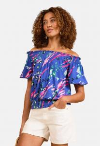 Блуза REGULAR FIT - BARDOT - Print T-shirt Love & Roses, синий