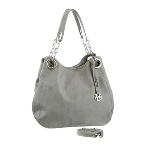 Сумочка Bruno Banani с ювелирной подвеской и деталями серебристого цвета, серый