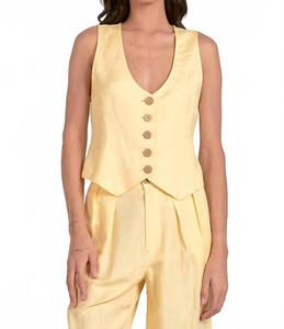 Топ-халтер с жилетом цвета ванили ELAN, Vanilla