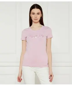 Футболка Slim fit Guess Jeans, розовый
