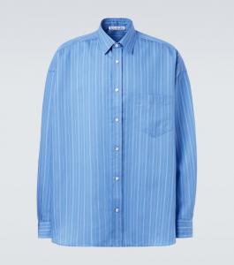 Полосатая оверсайз рубашка Acne Studios, Blue Multi