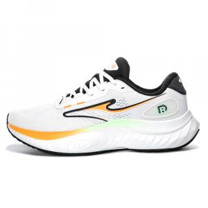 Амортизирующие износостойкие низкие кроссовки для бега мужские белые черные Erke, Микрокристаллический Белый/Глубокий Черный