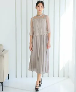 Кружевное/шифоновое платье, платье для свадебной вечеринки, платье для приглашения на торжество, платье для встречи выпускников Pourvous, цвет Gray