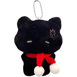 JOY FUER Очаровательный маленький черный котик плюшевый кулон высота 11cm