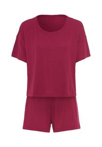 Короткий пижамный комплект LSCN by LASCANA, красный