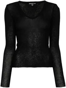 Футболка с V-образным вырезом James Perse, черный