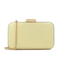 Светло-Желтая сумка-коробка с цепочкой Kazar, желтый