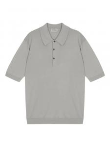 Рубашка-поло из хлопка John Smedley, серый
