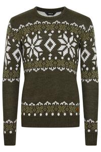 Свитер !Solid NORWIG, темно-зеленый