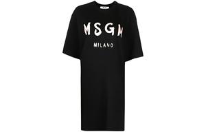 Женское платье с коротким рукавом MSGM, черный