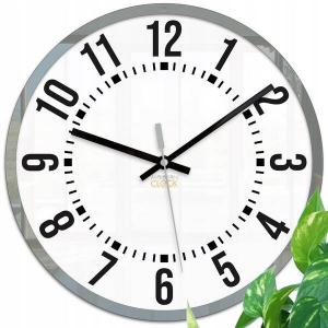 Настенные часы ModernClock Oskar, 30x30x4 см цвет glas grau