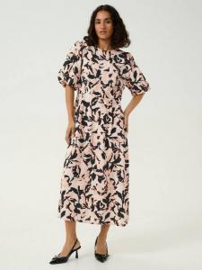 Платье миди а-силуэта с коротким рукавом paco в цветочек KAFFE, разноцветный