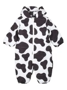 Дутый комбинезон с капюшоном и принтом Stella McCartney Kids, черный