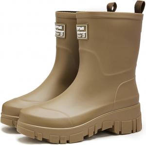 Женские водонепроницаемые сапоги выше голени Nutropa, легкие, комфортные, широкий голенищ, для сада, S600Green