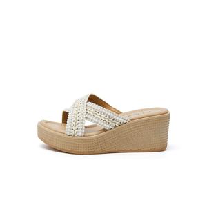 Женские сандалии Quiet Slide PT'SON, Cream White