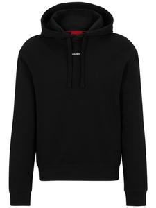 HUGO худи Dapo с кулиской и логотипом, черный
